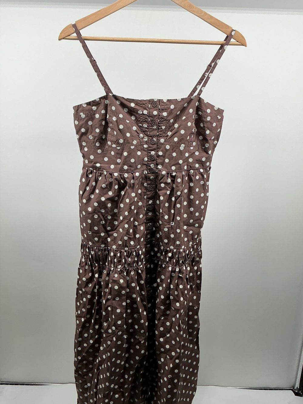 100% Organic Cotton Poplin Spaghetti Strap Maxi Dress